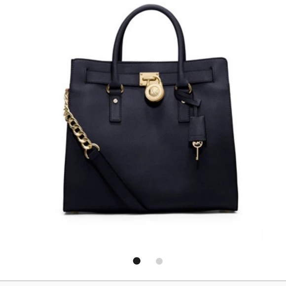 Handbags - Navy Michael Kors Hamilton bag